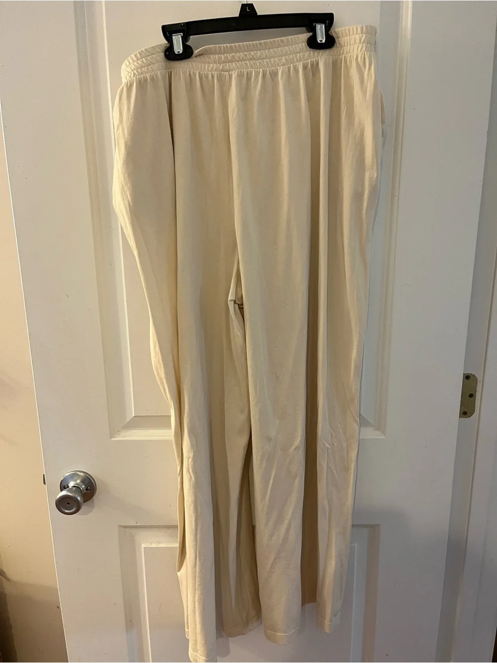 Anthropologie Daily Practice Cream Gathered Waist Wrap Pants - Picture 6 of 6